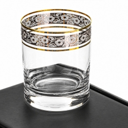 Ekskluzywna szklanka do whisky ZŁOTO PLATYNA (2) | 320ml | 1szt.