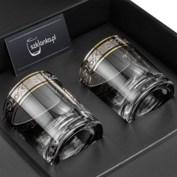 Ekskluzywne szklanki do whisky ZŁOTO PLATYNA (2) | 320ml | 2szt.
