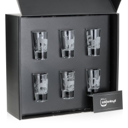 Kieliszki do wódki SHOT Myśliwskie (TG70114) 28 ml | 6 szt. w pudełku Szklanka.pl