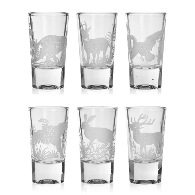 Kieliszki do wódki SHOT Myśliwskie (TG70114) 28 ml | 6 szt. w pudełku Szklanka.pl