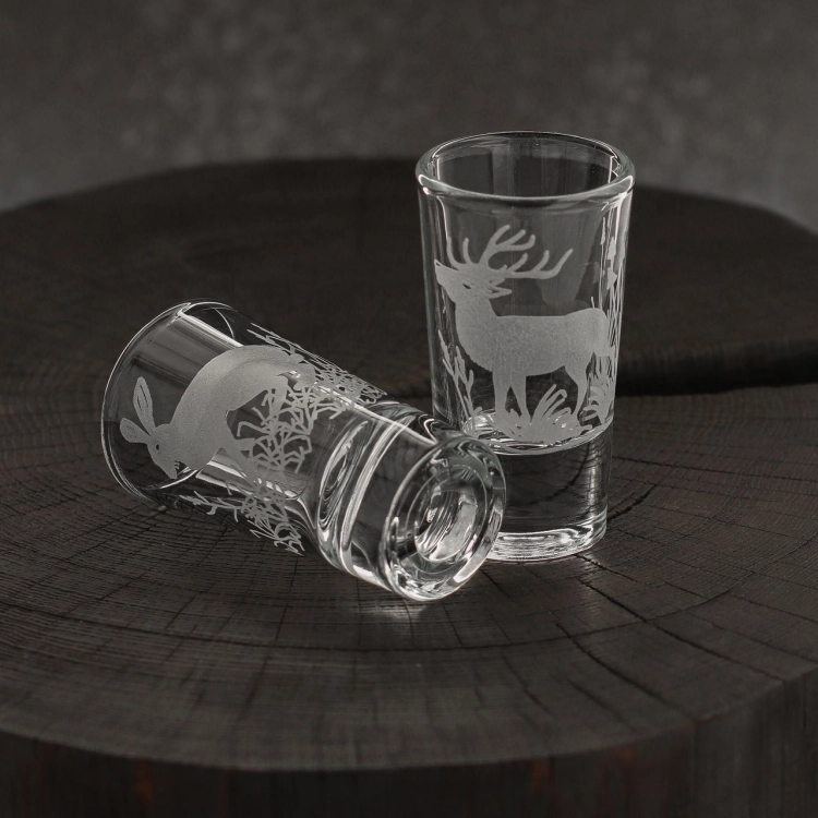 Kieliszki do wódki SHOT Myśliwskie (TG70114) 28 ml | 6 szt. w pudełku Szklanka.pl