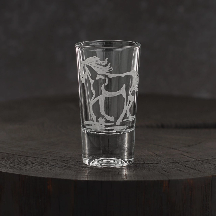 Kieliszki do wódki SHOT Konie (TG70114) 28 ml | 6 szt. w pudełku Szklanka.pl