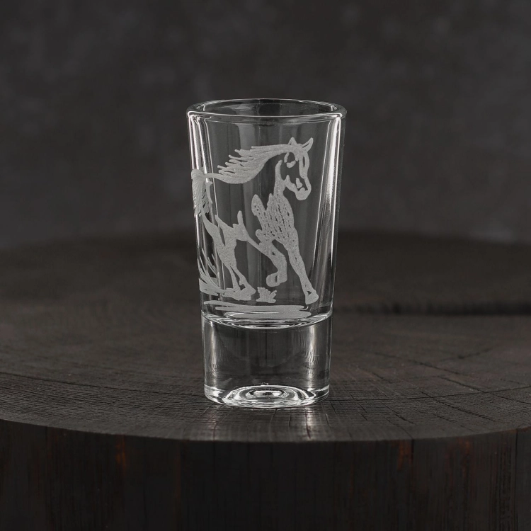 Kieliszki do wódki SHOT Konie (TG70114) 28 ml | 6 szt. w pudełku Szklanka.pl