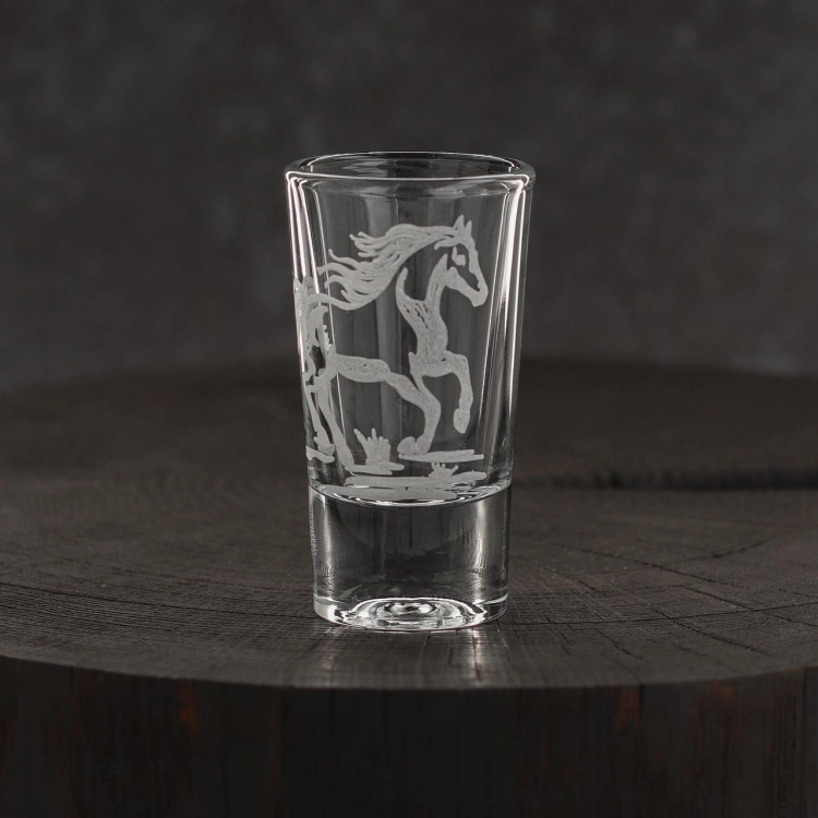Kieliszki do wódki SHOT Konie (TG70114) 28 ml | 6 szt. w pudełku Szklanka.pl