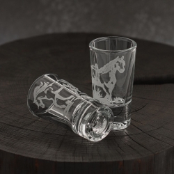 Kieliszki do wódki SHOT Konie (TG70114) 28 ml | 6 szt. w pudełku Szklanka.pl