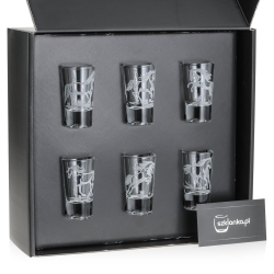 Kieliszki do wódki SHOT Konie (TG70114) 28 ml | 6 szt. w pudełku Szklanka.pl