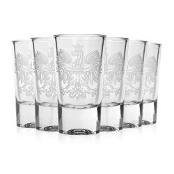 Kieliszki do wódki SHOT Polska ORZEŁ (TG70114) 28 ml | 6 szt. w pudełku Szklanka.pl