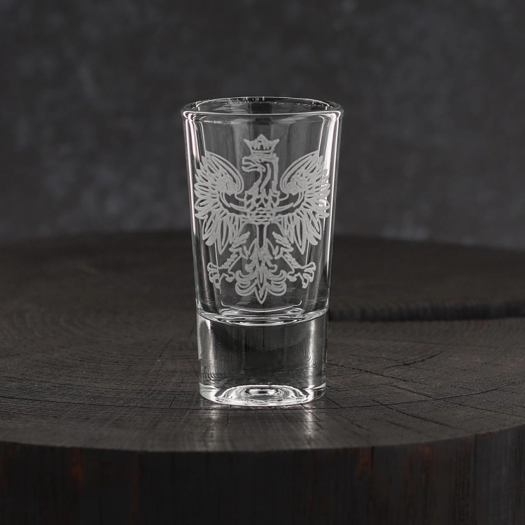 Kieliszki do wódki SHOT Polska ORZEŁ (TG70114) 28 ml | 6 szt. w pudełku Szklanka.pl