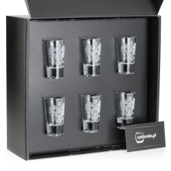 Kieliszki do wódki SHOT Polska ORZEŁ (TG70114) 28 ml | 6 szt. w pudełku Szklanka.pl