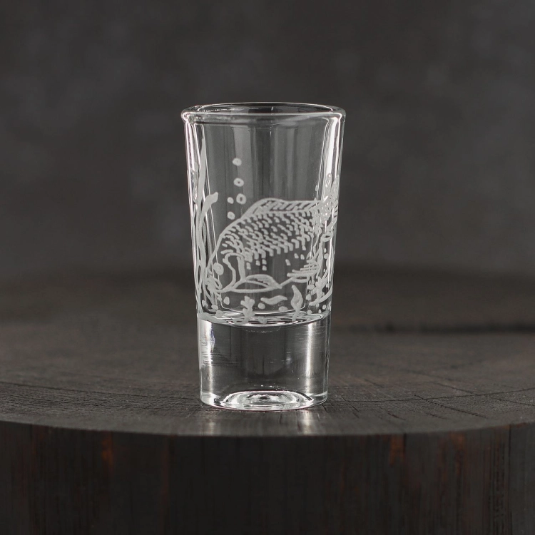 Kieliszki do wódki SHOT Wędkarskie (TG70114) 28 ml | 6 szt. w pudełku Szklanka.pl