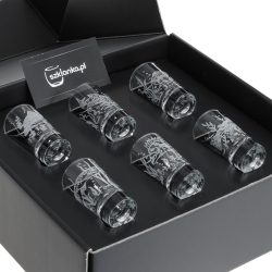 Kieliszki do wódki SHOT Wędkarskie (TG70114) 28 ml | 6 szt. w pudełku Szklanka.pl
