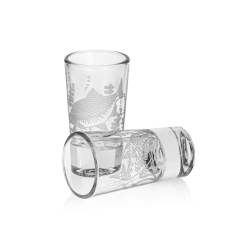 Kieliszki do wódki SHOT Wędkarskie (TG70114) 28 ml | 6 szt. w pudełku Szklanka.pl