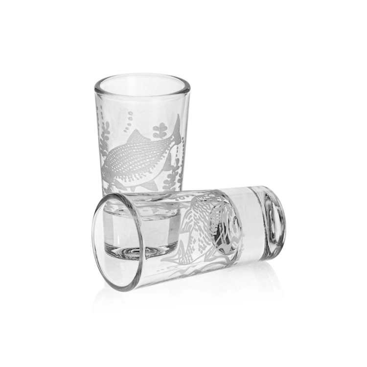 Kieliszki do wódki SHOT Wędkarskie (TG70114) 28 ml | 6 szt. w pudełku Szklanka.pl