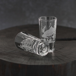 Kieliszki do wódki SHOT Wędkarskie (TG70114) 28 ml | 6 szt. w pudełku Szklanka.pl