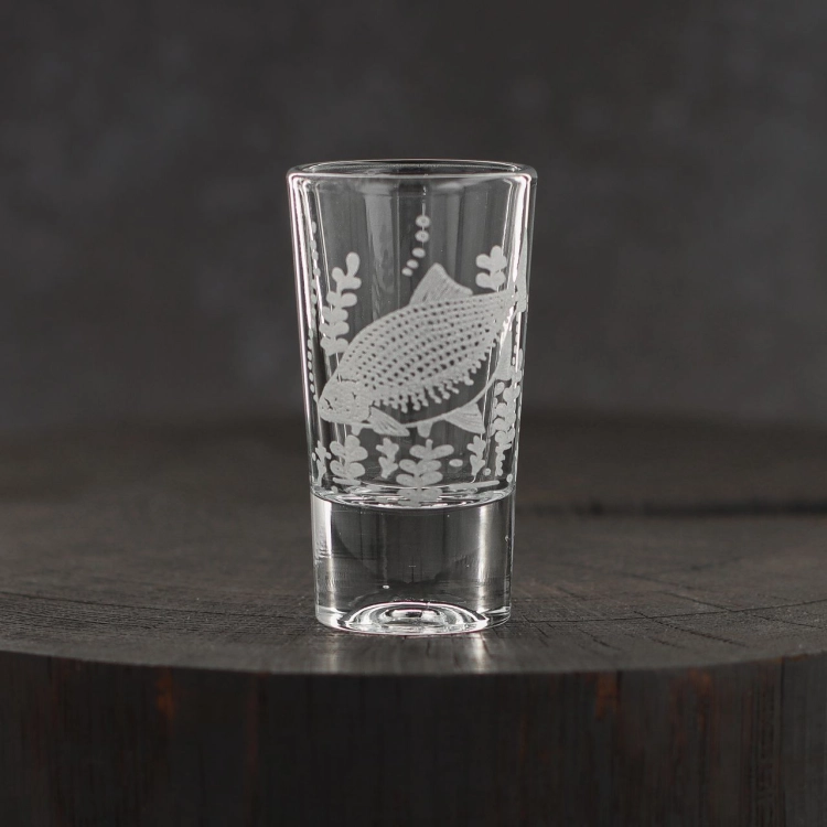 Kieliszki do wódki SHOT Wędkarskie (TG70114) 28 ml | 6 szt. w pudełku Szklanka.pl