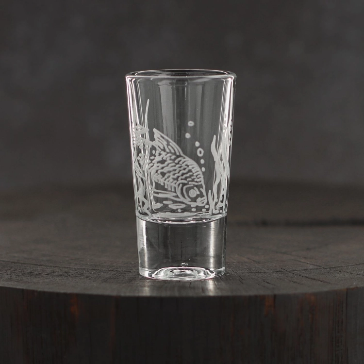 Kieliszki do wódki SHOT Wędkarskie (TG70114) 28 ml | 6 szt. w pudełku Szklanka.pl