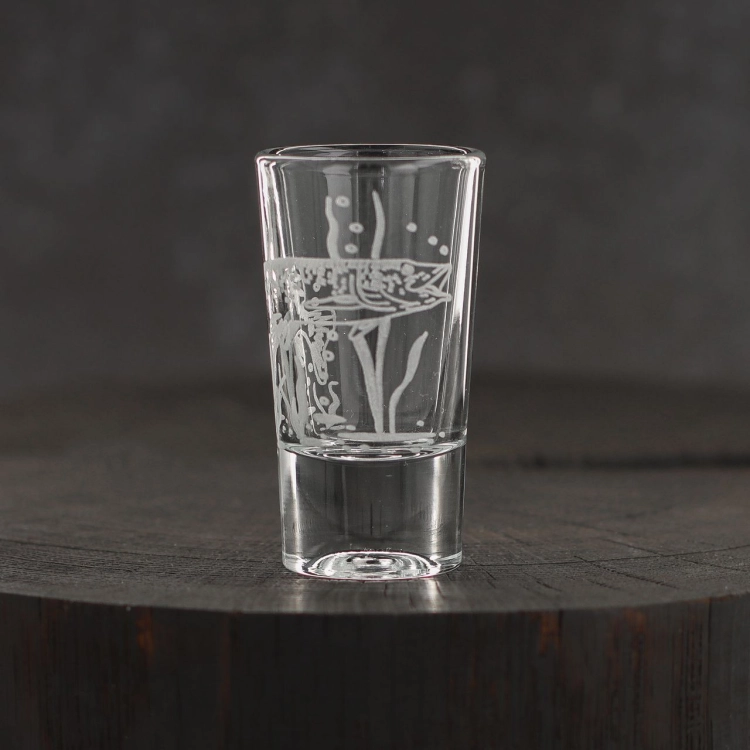 Kieliszki do wódki SHOT Wędkarskie (TG70114) 28 ml | 6 szt. w pudełku Szklanka.pl