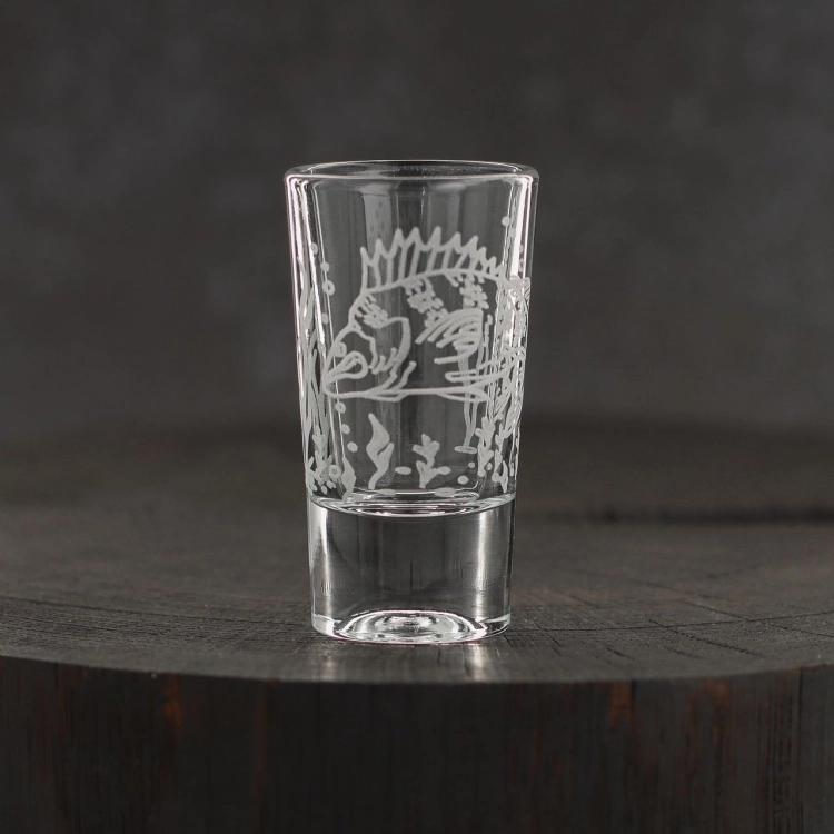 Kieliszki do wódki SHOT Wędkarskie (TG70114) 28 ml | 6 szt. w pudełku Szklanka.pl