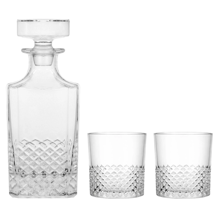 Zestaw do whisky 2+1 CRYSTAL karafka + 2 szklanki z grawerem na karafce
