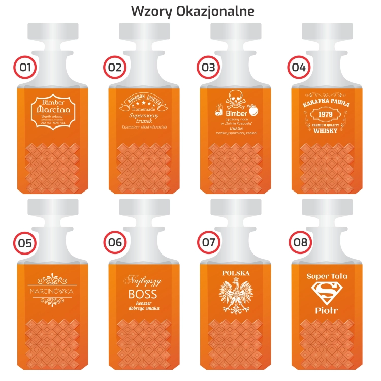 Zestaw do whisky 2+1 CRYSTAL karafka + 2 szklanki z grawerem na karafce