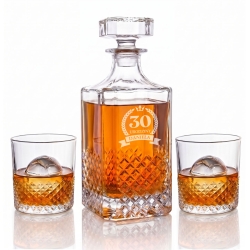 Zestaw do whisky 2+1 CRYSTAL karafka + 2 szklanki z grawerem na karafce