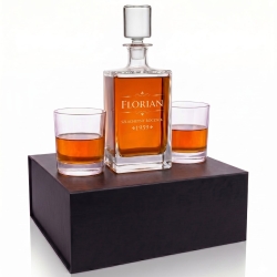 Zestaw do whisky 2+1 NOVA karafka + 2 szklanki z GRAWEREM na karafce