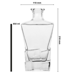 Zestaw do whisky 2+1 ROYAL karafka + 2 szklanki z GRAWEREM na karafce