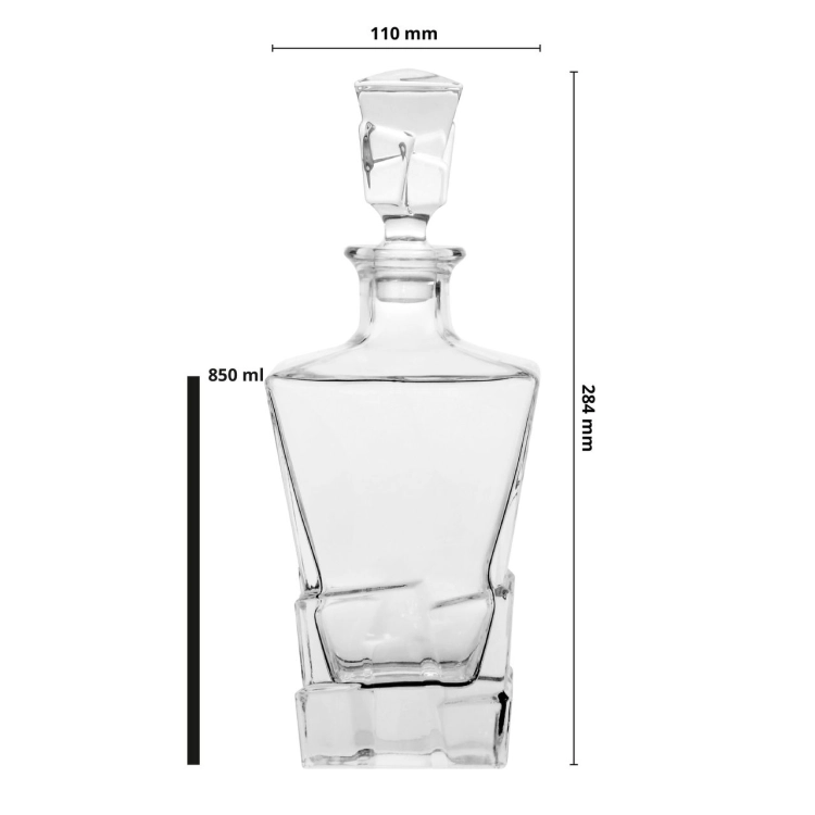 Zestaw do whisky 2+1 ROYAL karafka + 2 szklanki z GRAWEREM na karafce