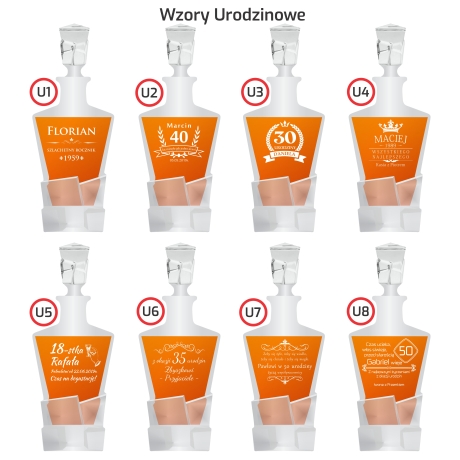 Przejdź do produktu Zestaw do whisky 2+1 ROYAL karafka + 2 szklanki z GRAWEREM na karafce