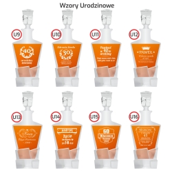 Zestaw do whisky 2+1 ROYAL karafka + 2 szklanki z GRAWEREM na karafce