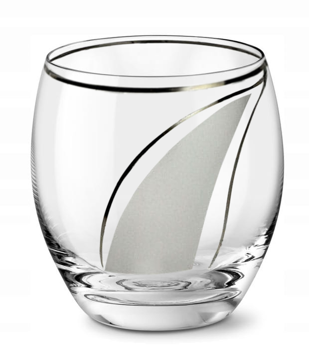 Komplet szklanek do whisky 380 ml SATYNOWA ŁEZKA