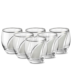 Komplet szklanek do whisky 380 ml SATYNOWA ŁEZKA