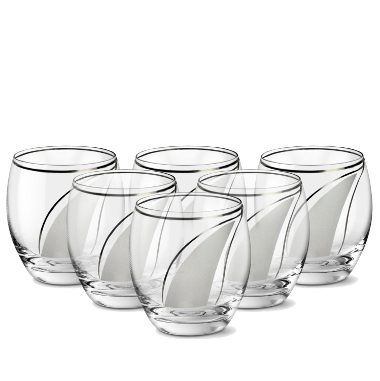 Komplet szklanek do whisky 380 ml SATYNOWA ŁEZKA