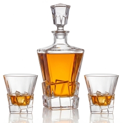 Zestaw do whisky 2+1 ROYAL karafka + 2 szklanki