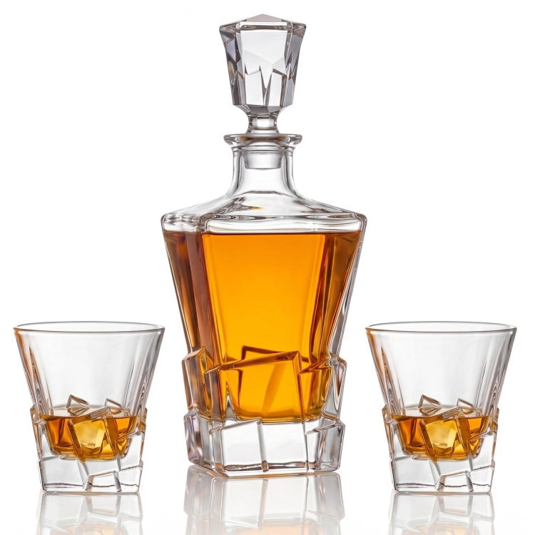 Zestaw do whisky 2+1 ROYAL karafka + 2 szklanki