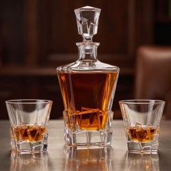 Zestaw do whisky 2+1 ROYAL karafka + 2 szklanki