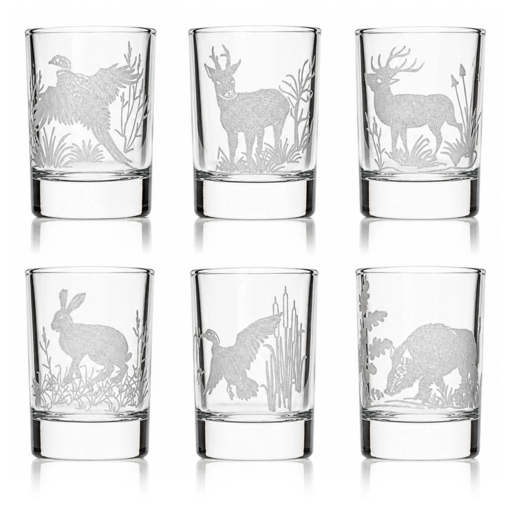 Kieliszki do wódki SHOT Myśliwskie (NR101) 50 ml | 6 szt. w pudełku Szklanka.pl