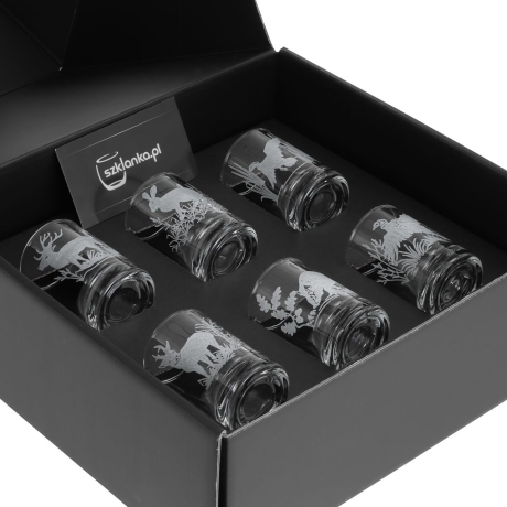 Przejdź do produktu Kieliszki do wódki SHOT Myśliwskie (NR101) 50 ml | 6 szt. w pudełku Szklanka.pl