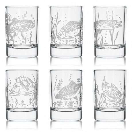 Przejdź do produktu Kieliszki do wódki SHOT Wędkarskie (NR101) 50 ml | 6 szt. w pudełku Szklanka.pl
