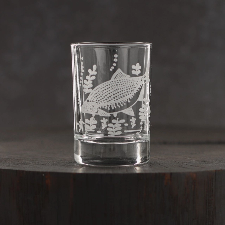 Kieliszki do wódki SHOT Wędkarskie (NR101) 50 ml | 6 szt. w pudełku Szklanka.pl