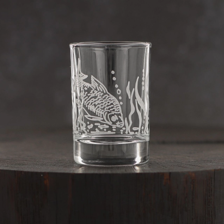 Kieliszki do wódki SHOT Wędkarskie (NR101) 50 ml | 6 szt. w pudełku Szklanka.pl