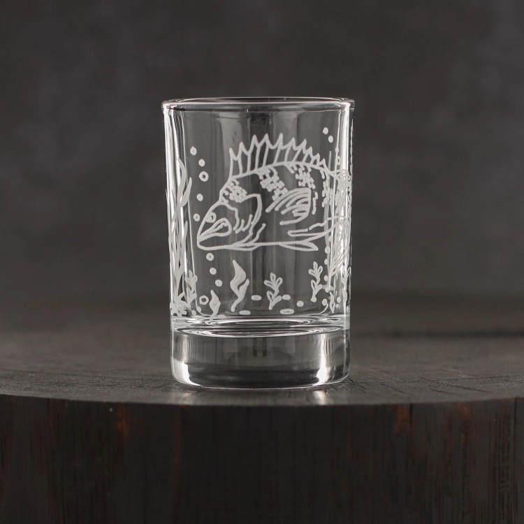 Kieliszki do wódki SHOT Wędkarskie (NR101) 50 ml | 6 szt. w pudełku Szklanka.pl