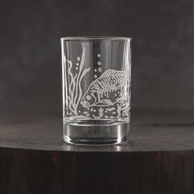 Kieliszki do wódki SHOT Wędkarskie (NR101) 50 ml | 6 szt. w pudełku Szklanka.pl