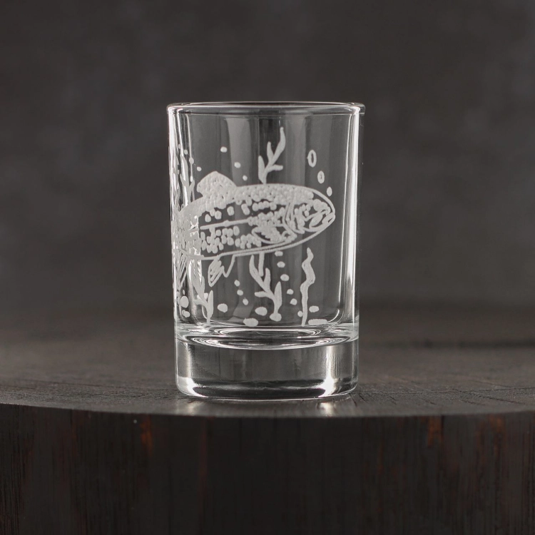 Kieliszki do wódki SHOT Wędkarskie (NR101) 50 ml | 6 szt. w pudełku Szklanka.pl