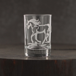 Kieliszki do wódki SHOT Konie (NR101) 50 ml | 6 szt. w pudełku Szklanka.pl