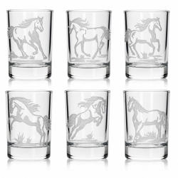 Kieliszki do wódki SHOT Konie (NR101) 50 ml | 6 szt. w pudełku Szklanka.pl