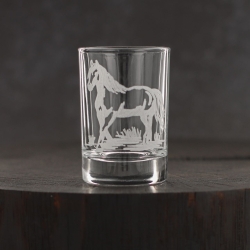 Kieliszki do wódki SHOT Konie (NR101) 50 ml | 6 szt. w pudełku Szklanka.pl