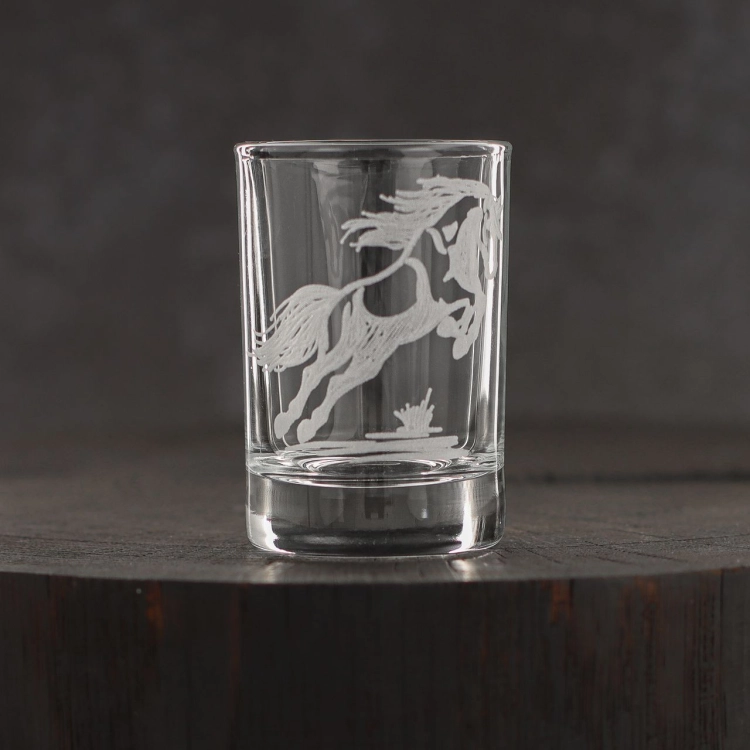 Kieliszki do wódki SHOT Konie (NR101) 50 ml | 6 szt. w pudełku Szklanka.pl