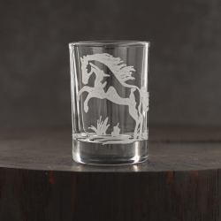 Kieliszki do wódki SHOT Konie (NR101) 50 ml | 6 szt. w pudełku Szklanka.pl