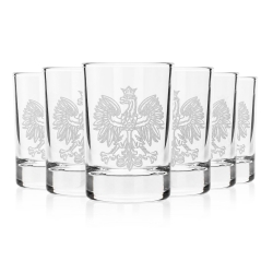 Kieliszki do wódki SHOT Polska ORZEŁ (NR101) 50 ml | 6 szt. w pudełku Szklanka.pl